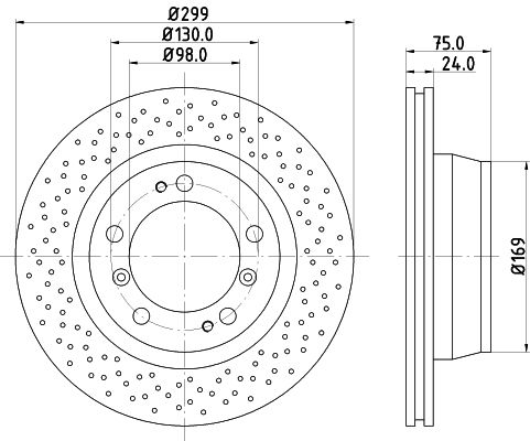 HELLA PAGID Тормозной диск 8DD 355 121-811